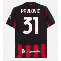 AC Milan Strahinja Pavlovic #31 Domáci futbalový dres 2025-26 Krátky Rukáv